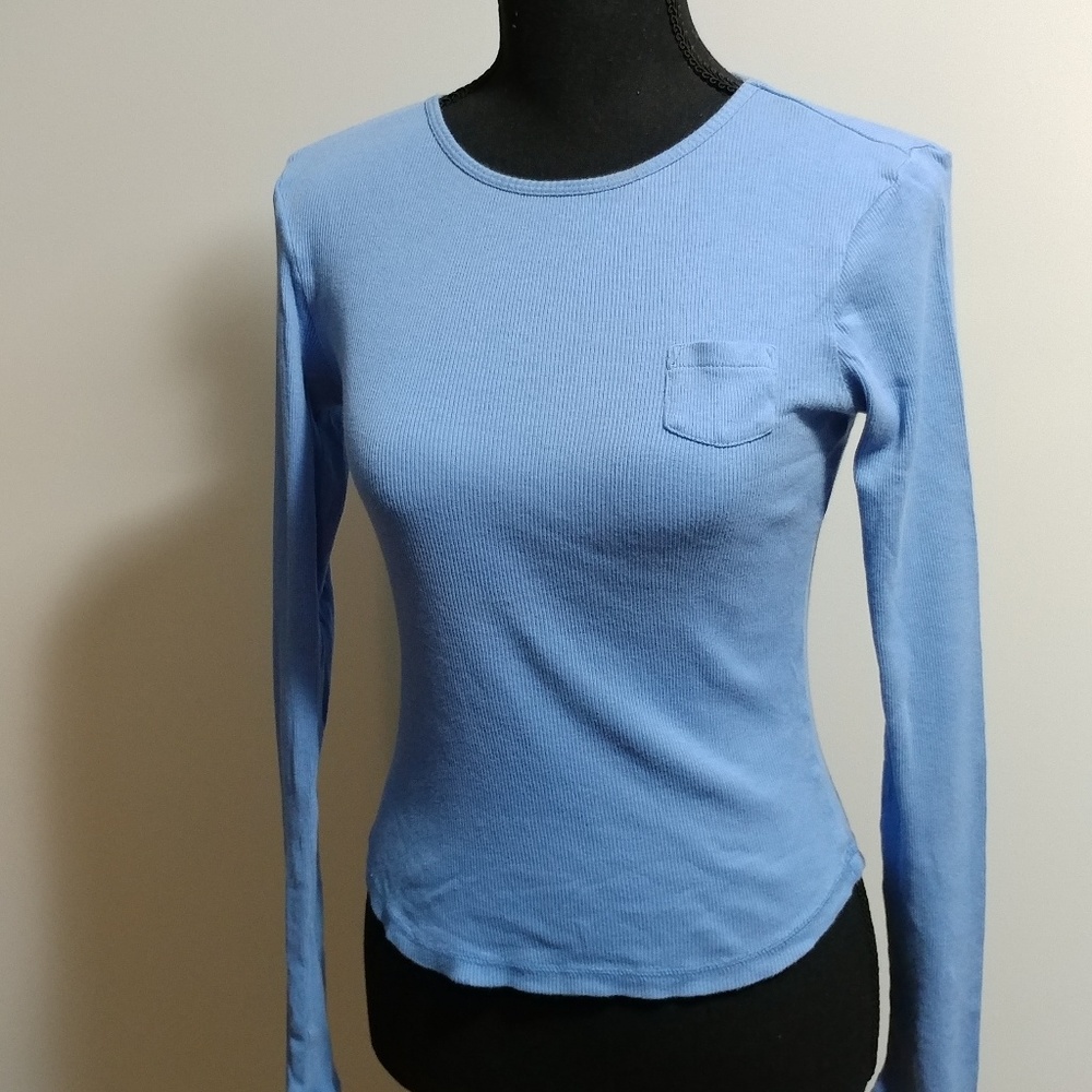 Express ribbed long sleeve t-shirts